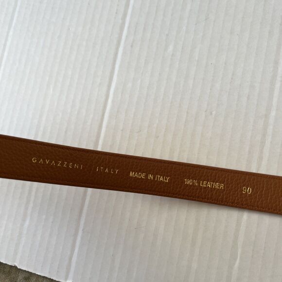 Veronica Beard/GAVAZZENI Leather Belt 90/M Lavanda Tan Brown Made in Italy NWT main image 7